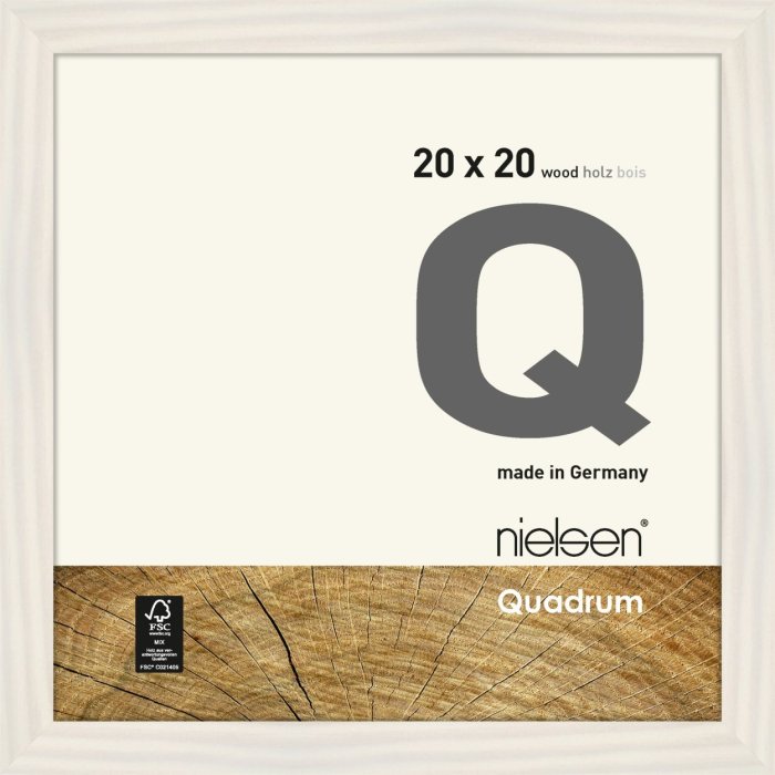 Cornice smontabile in legno Nielsen Quadrum 20x20 cm bianco