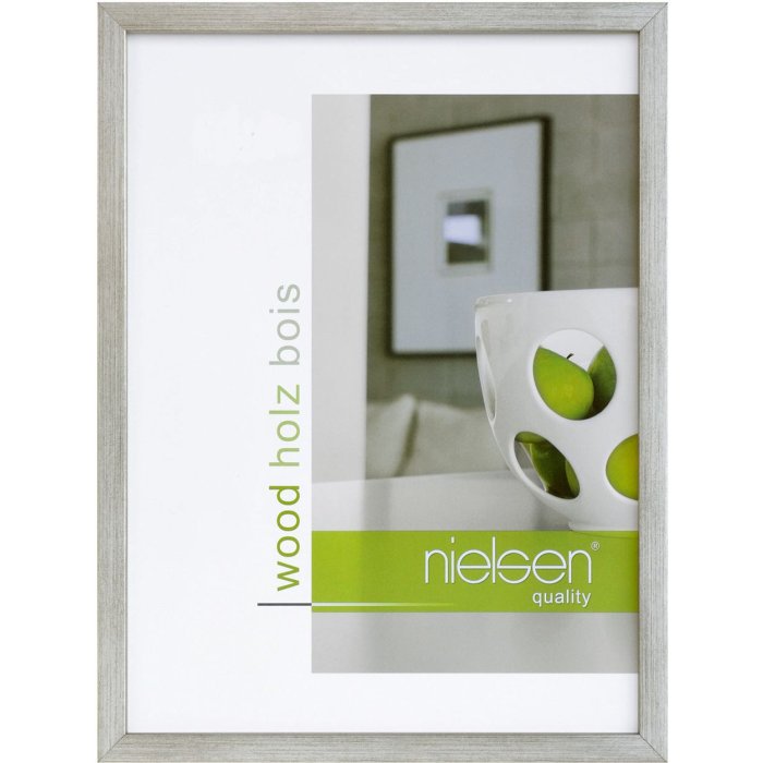 Cornice in legno a clip Quadrum 20x20 cm argento