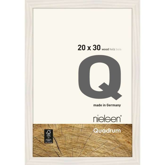 Cornice in legno a clip Quadrum 20x30 cm bianco