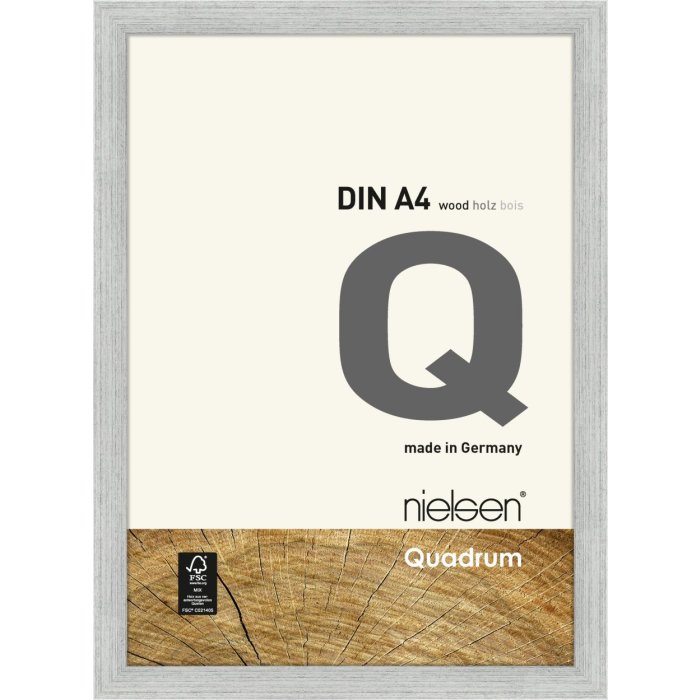 Cornice in legno a clip Quadrum 21x30 cm argento