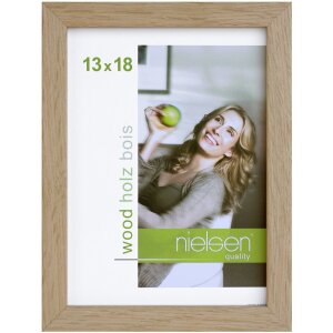 Cornice a clip in legno Quadrum 24x30 cm rovere naturale