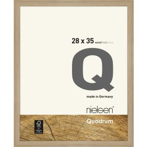 Cornice a clip in legno Quadrum 28x35 cm rovere naturale