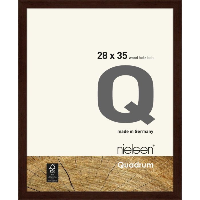 Cornice in legno a clip Quadrum 28x35 cm wengé
