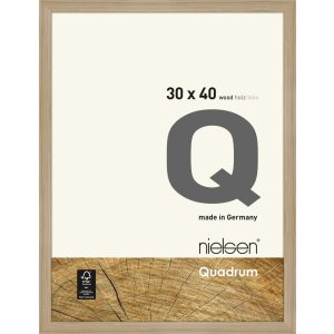 Cornice a clip in legno Quadrum 30x40 cm rovere naturale