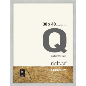 Cornice in legno a scatto Quadrum 30x40 cm argento