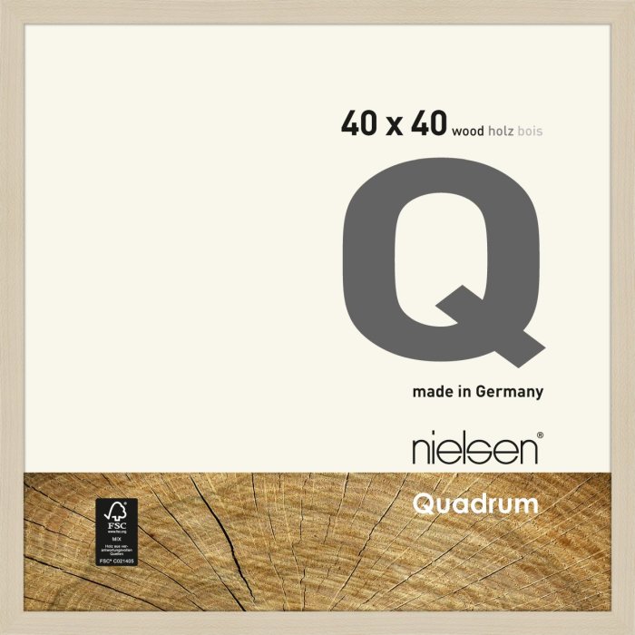 Cornice a scatto in legno Quadrum 40x40 cm acero
