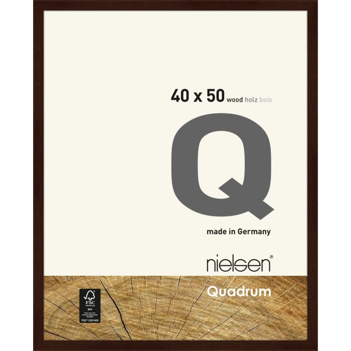 Quadro 40x50 cm in legno wengé con cornice a scatto