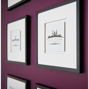 Cornice in legno a clip Quadrum 42x60 cm nero