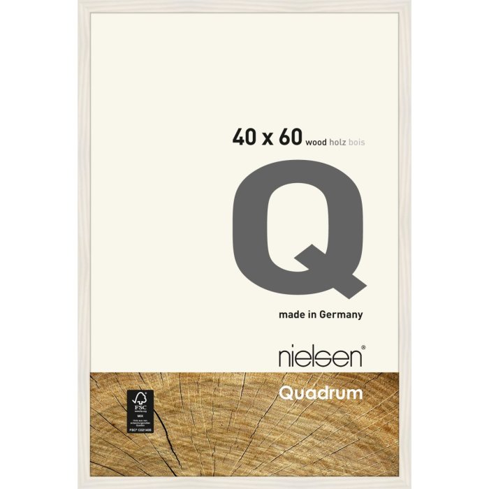 Cornice in legno a clip Quadrum 40x60 cm bianco
