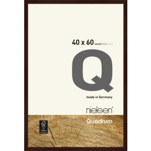 Cornice a clip in legno Quadrum 40x60 cm wengé