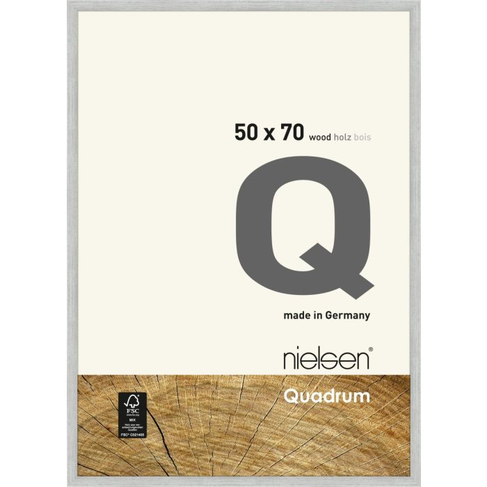 Telaio smontabile in legno Quadrum 50x70 cm argento