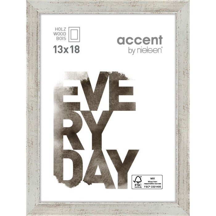 Cornice in legno Zoom 13x18 cm argento