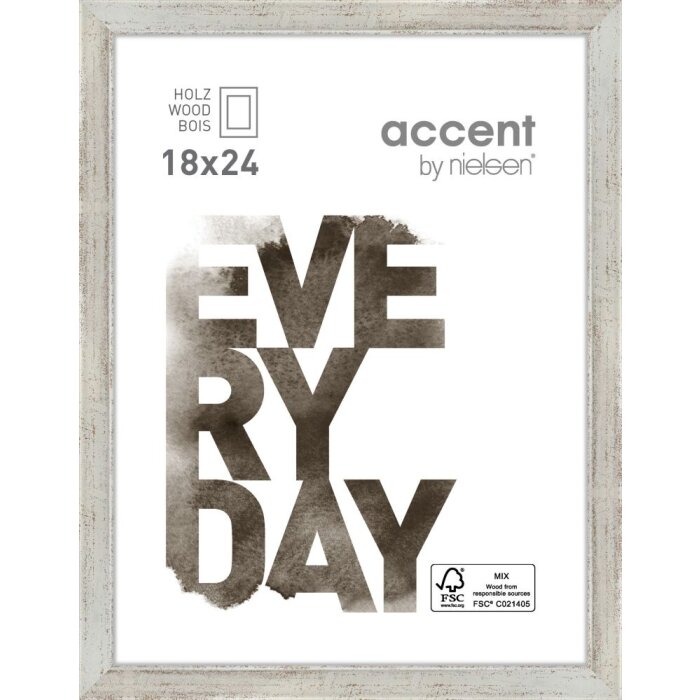 Cornice Zoom in legno 18x24 cm argento
