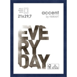 Zoom Cornice in legno 21x30 cm blu scuro