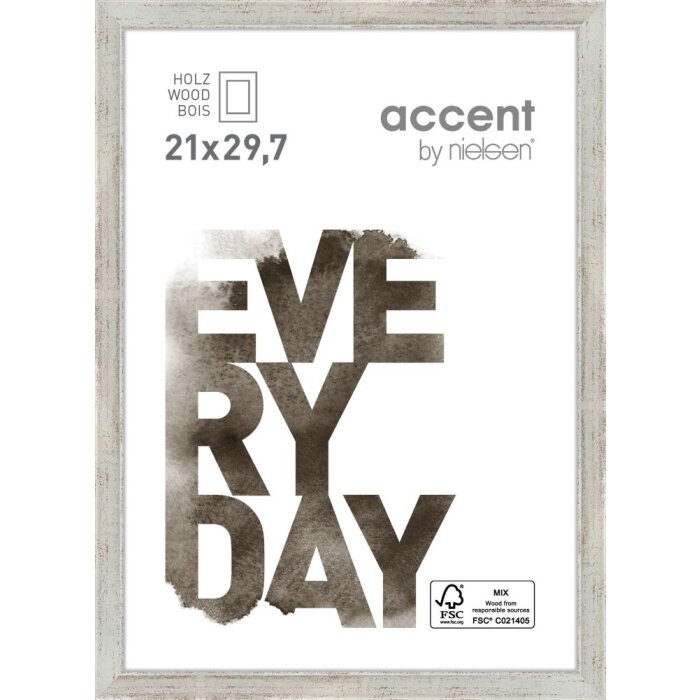 Cornice in legno Nielsen Zoom 21x30 cm argento Cornice per certificati DIN A4