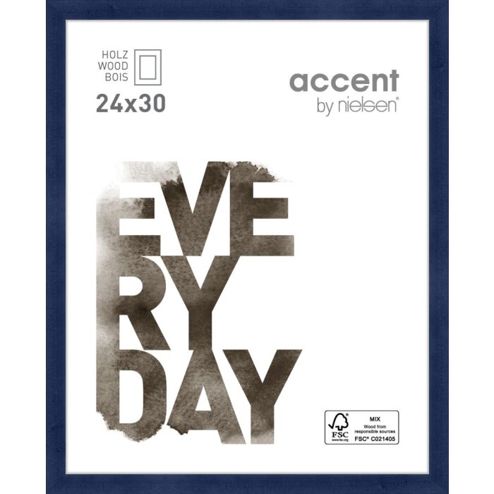 Zoom Cornice in legno 24x30 cm blu scuro