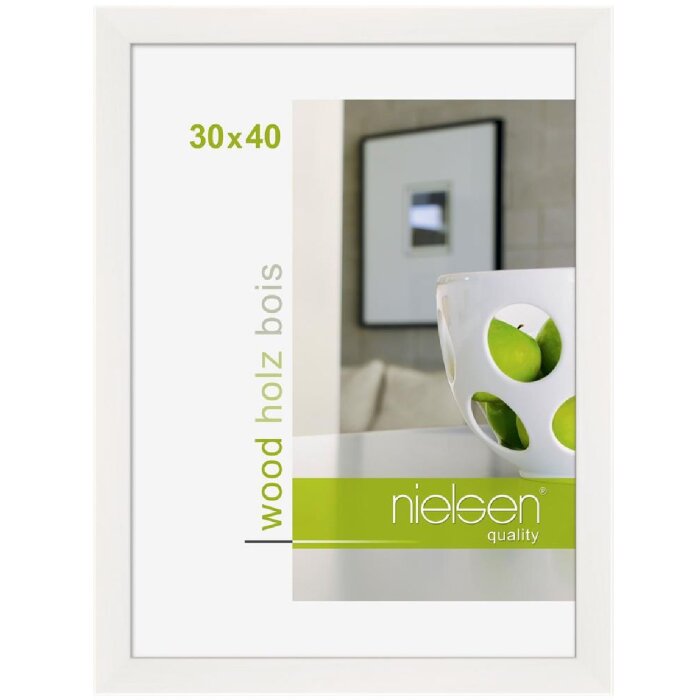 Cornice essenziale in legno 13x18 cm bianco