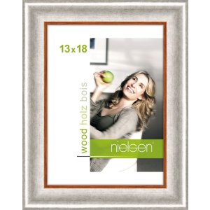 Cornice in legno Derby 13x18 cm argento