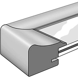 Cornice in legno Derby 15x20 cm argento