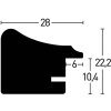 Cornice in legno Derby 15x20 cm argento