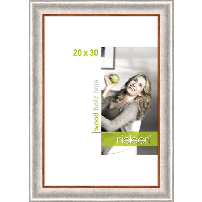 Cornice in legno Derby 20x30 cm argento