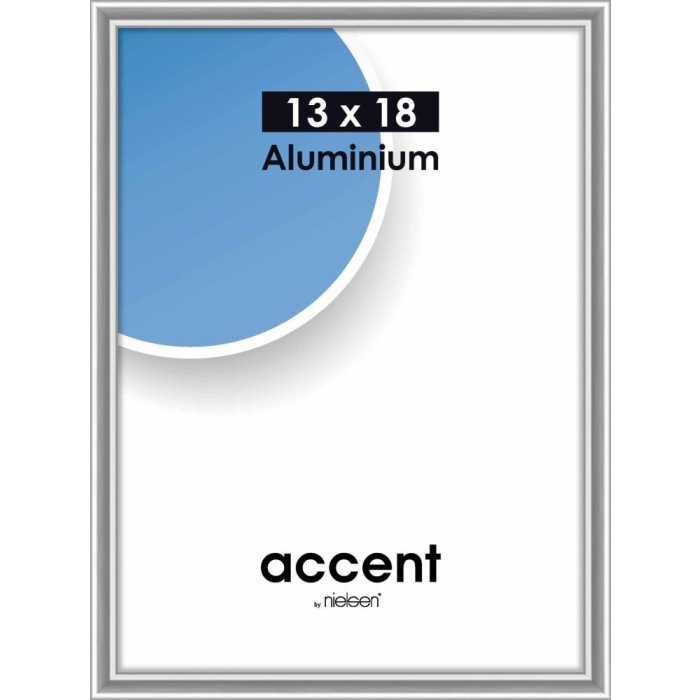 Cornice in alluminio 13x18 cm argento lucido