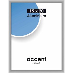 Cornice in alluminio 15x20 cm argento opaco