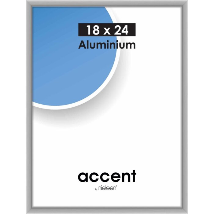 Cornice Nielsen Accent in alluminio 18x24 cm argento opaco