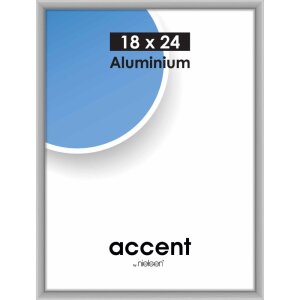 Cornice Nielsen Accent in alluminio 18x24 cm argento opaco