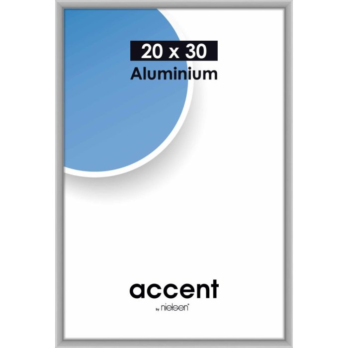 Cornice Nielsen Accent in alluminio 20x30 cm argento opaco