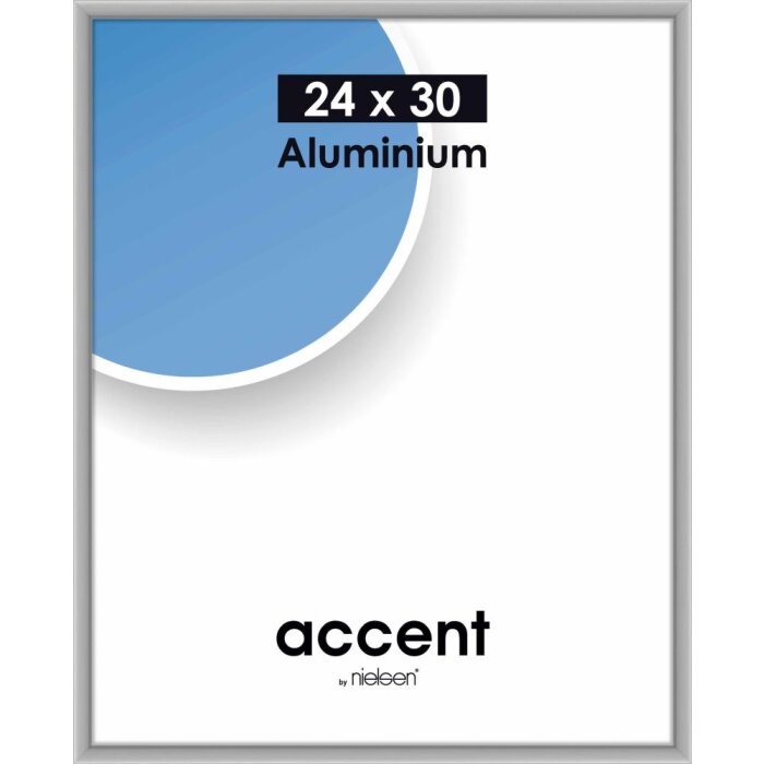 Cornice in alluminio 24x30 cm argento opaco