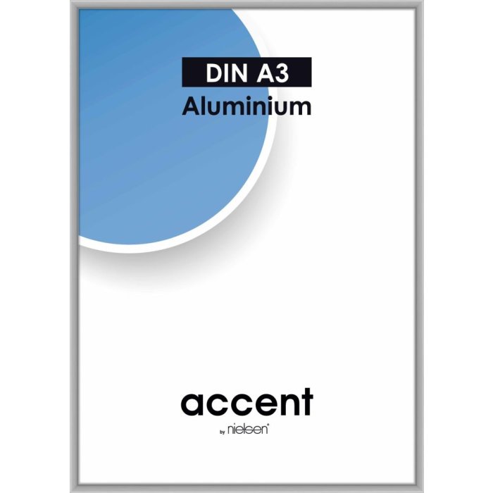 Cornice Nielsen in alluminio Accent 29,7x42 cm argento opaco DIN A3