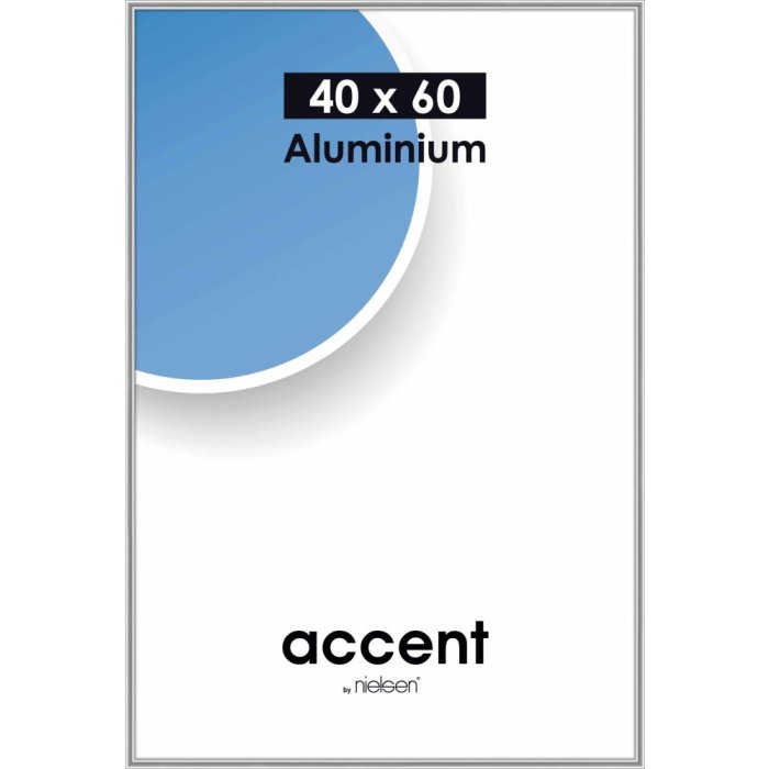 Cornice Nielsen Accent in alluminio 40x60 cm argento lucido
