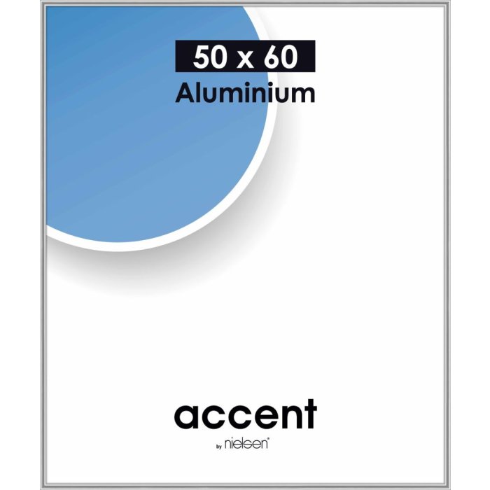 Cornice in alluminio 50x60 cm argento lucido
