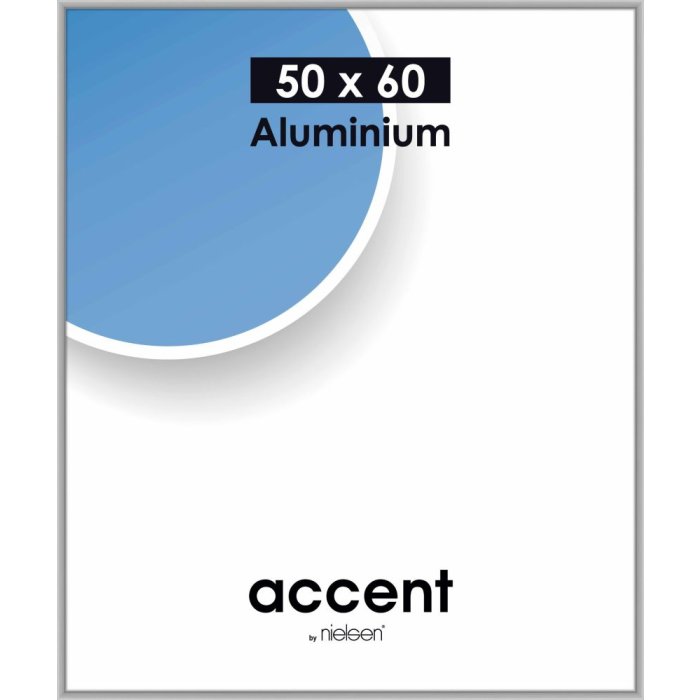 Cornice Nielsen Accent in alluminio 50x60 cm argento opaco
