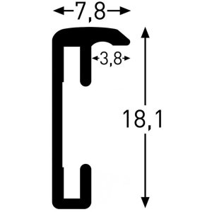 Nielsen Telaio in alluminio Accent 50x70 cm argento opaco