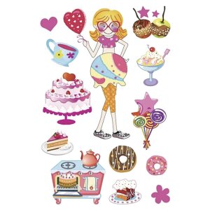 Adesivi HERMA MAGIC cake party foil glitterato