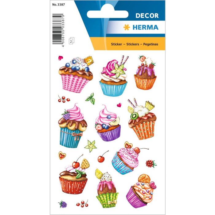 herma decor Cupcakes, foglio glitterato