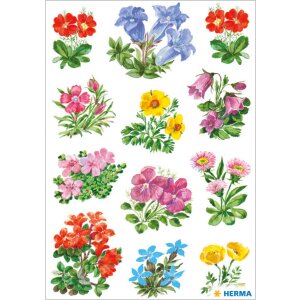 herma sticker fiori di montagna 3 fogli-confezione