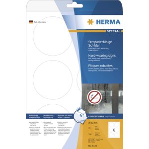 Etichette HERMA resistenti A4 Ø 85 mm rotonde...