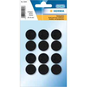 herma Velcro puntini neri ø 19 mm