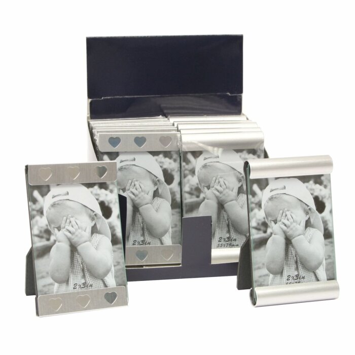 Deknudt S58MX1 Cornice in metallo 5x7 cm Argento Mini cornice per immagini