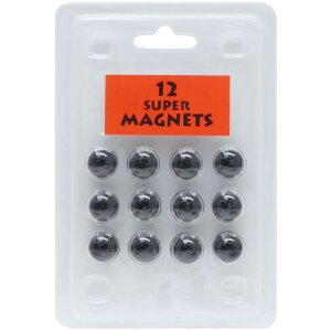 Confezione blister 12 magneti neri