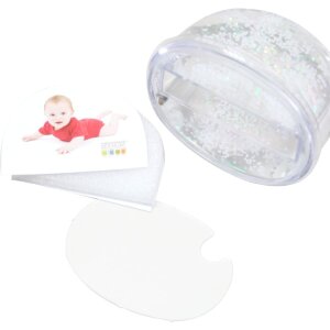 S66FA1 Palla glitterata bianco neve