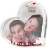 Cuore fotografico in acrilico con cuore rosso glitterato