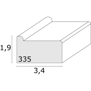 Telaio rettangolare a barella 30x30 cm