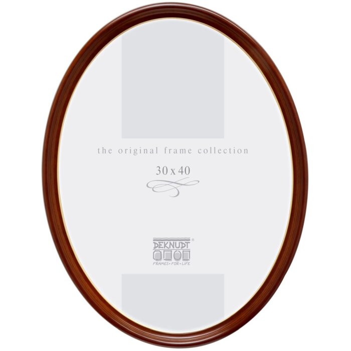 Cornice in plastica S100 ovale 18x24 cm noce