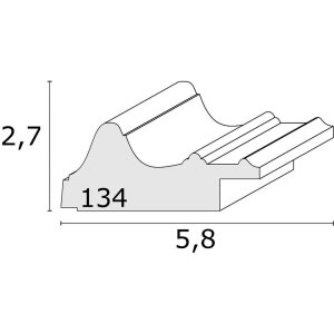 Cornice classica S134 ovale nera formato 40x50 cm