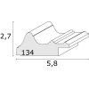 Cornice classica S134 ovale nera formato 40x50 cm