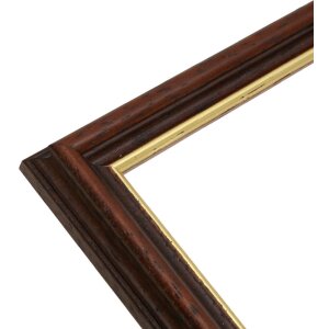 Cornice in legno Deknudt S406 noce 20x30 cm bordo oro